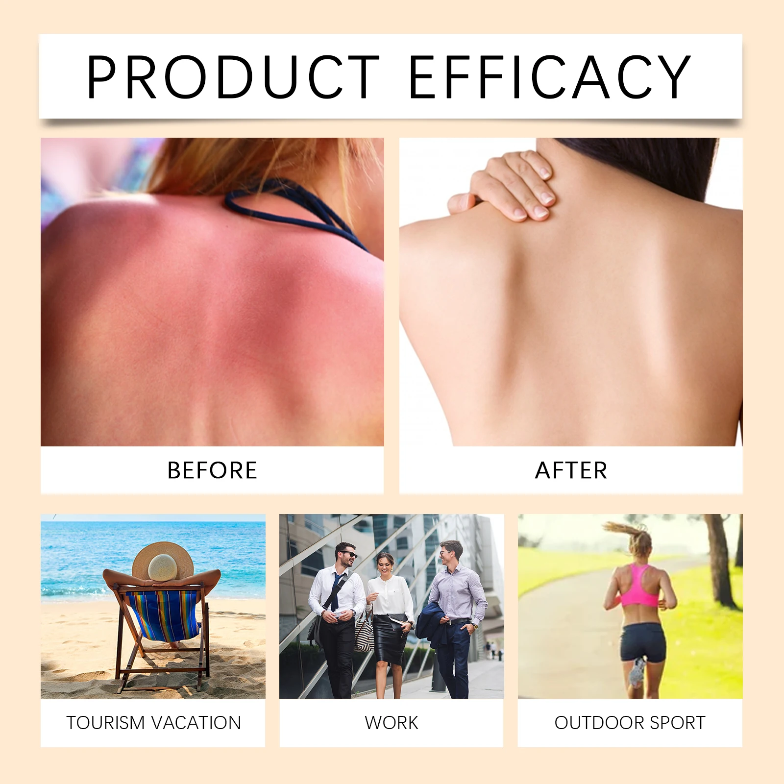 كريم وجه مرطب على شكل عصا مع واقي شمس للوجه والجسم، عصا شمسية غير لامعة بعامل حماية SPF 50+، كريم واقي من الأشعة فوق البنفسجية، منعش ومرطب ومقاوم للماء - الصورة 5