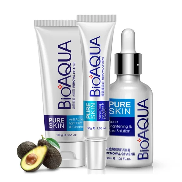 BIOAQUA ثبات العناية بالبشرة مجموعة جوهر ثبات السيطرة على النفط منعش منظف للوجه مصل العناية بالوجه كريم مجموعة العناية بالبشرة